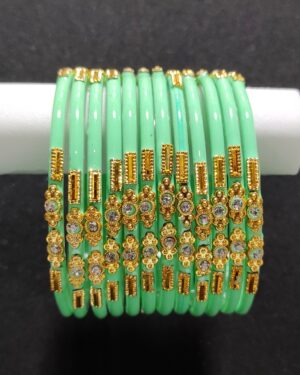 Designer Glass Bangles, 1 Dozen Packing, Santro Color