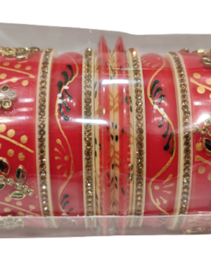 Bridal Wedding Chuda, Orange Color, Rs 140 each Set, Box of 3 Sets Price
