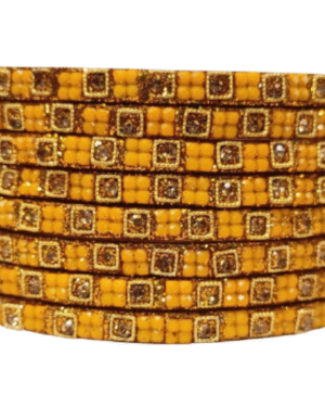 Designer Acrylic/Seep Bangles, Stone Stud, Yellow Color, Box of 32 Pcs, Rs 37.50 for 4 Piece