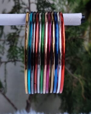 Plain Metal Bangles For Girls & Teens, Multi Color, Rs 24 Per Dozen, Box of 12 Dozen