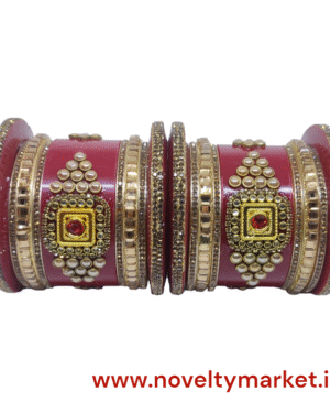 Designer Acrylic Bridal Wedding Suhag Chuda, Red Color, Mix Size (28-26-24), Rs 170/- Each Set, Box of 4 Sets