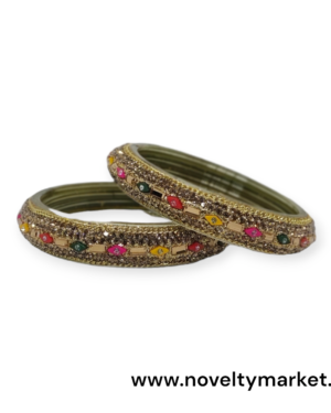 Two Piece Glass Kangan, Multi Color, Rs 67.50/- each Pair, Mix Size (28-26-24) Box of 4 Pair for