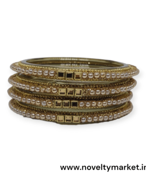 Designer Height Four Piece Glass Kangan, Golden Color, Rs 70/- for 4 Piece, Mix Size, Box of 16 Pcs