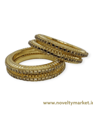 Acrylic/Plastic Seep 2 Piece Kangan Bangle, Golden Color, Rs 35/- Pair, Mix Size Pack of 8 Pair