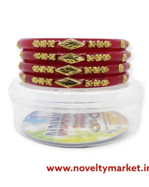 Designer Pola Bangle, Rs 46/- for Four Pieces, Mix Size Packing, Pack of 12 Sets for