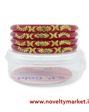 Designer Pola Bangle, Rs 46/- for Four Pieces, Mix Size Packing, Pack of 12 Sets for