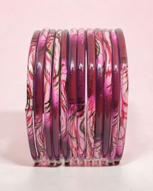Hand Painted Glass Bangles, 6 Dozen Packing, Brown Color, Mix Size (28-26-24-22) Packing, Rs 26.75/- Per Dozen