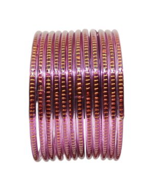 Designer Glass Bangles, 6 Dozen Packing, Pyazi Color, Mix Size (28-26-24-22) Packing, Rs 28=50/- Per Dozen